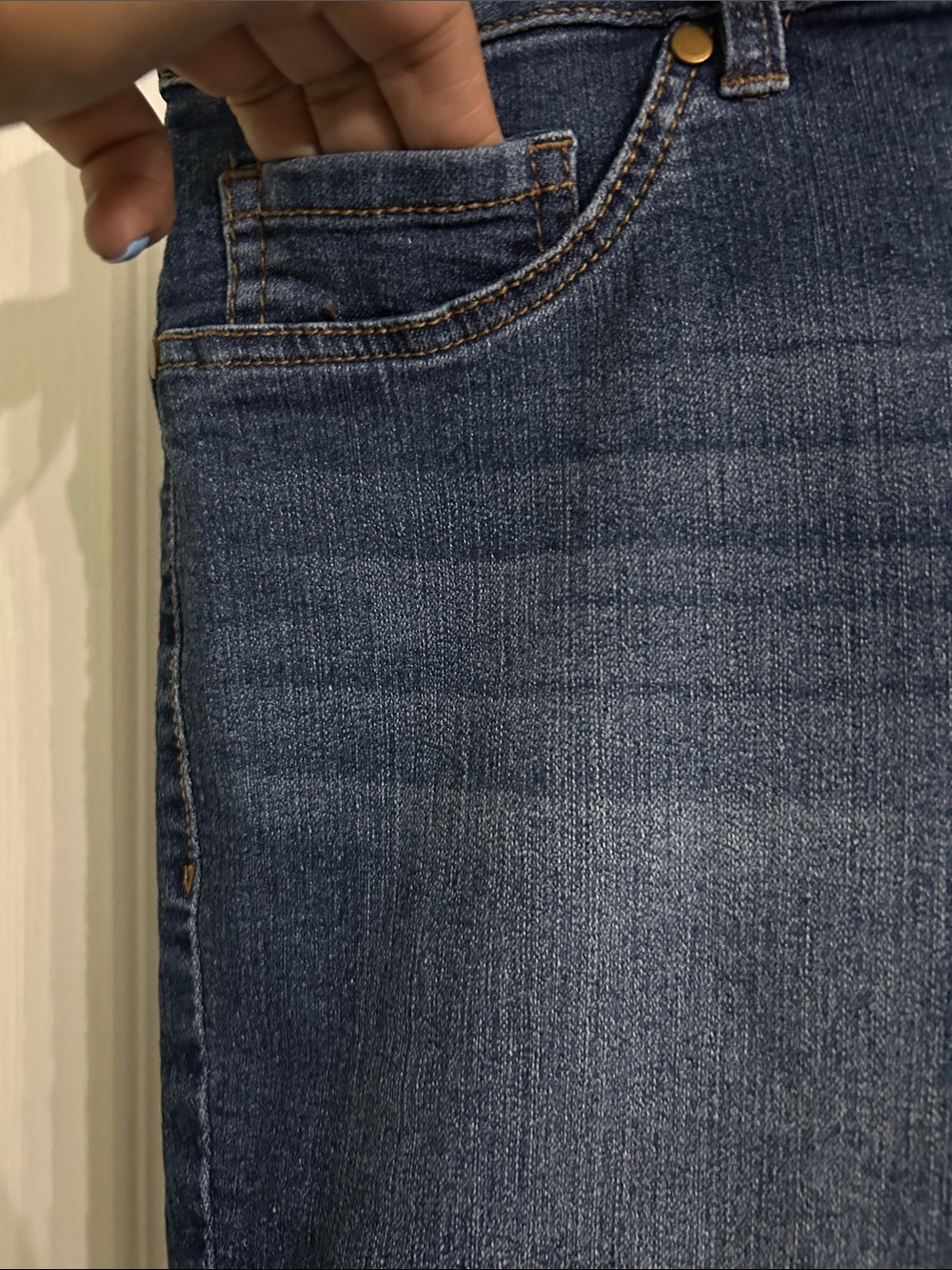 d. jeans Dark Blue Rolled Hem Denim Shorts - Picture 2 of 12